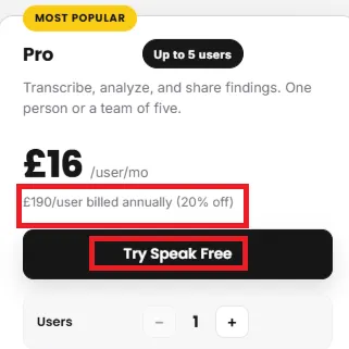 Speakai 20% off plan